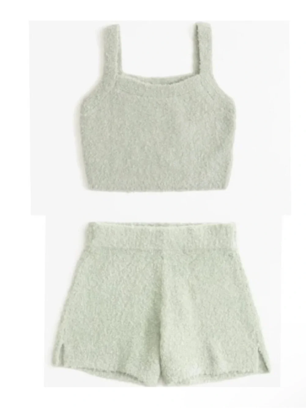 New! Abercrombie & Fitch Lounge Collection Fuzzy Knit Set Green M 8957